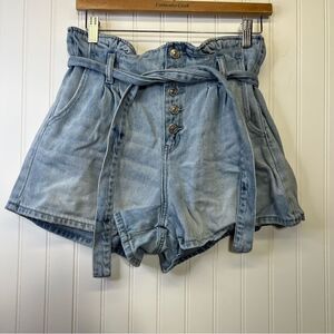 American Eagle Denim Paperbag Mom Shorts 10